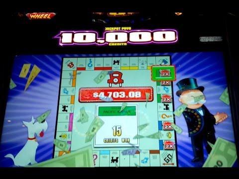 Monopoly Luxury Diamonds Slot Machine - $5 Max Bet BIG WIN Wheel Bonus!