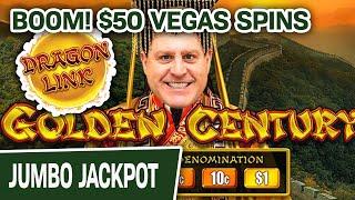 ⋆ Slots ⋆ BOOM! $50 Per SPIN on DRAGON LINK: Golden Century ⋆ Slots ⋆ HANDPAY on the Las Vegas Strip!