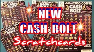 NEW...Scratchcards.."CASH BOLT"..New £3 card..and Wonderlines..£300,000 ruby.Dough money