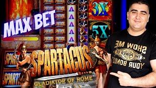 NEW SLOT! Spartacus Slot Machine Max Bet Bonuses & Nice Wins - GREAT SESSION | SE-5 | EP-1