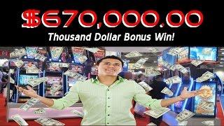 $670,000 Thousand Dollar Bonus Win! Casino Video Slot Max Bet 50 Lions, wild aztec Aristocrat; Novom