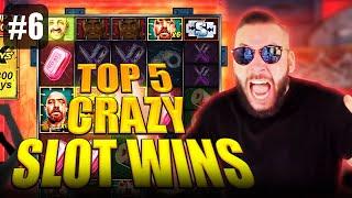 TOP 5 CRAZY SLOT WINS | ONLY THE BEST MOMENTS #6