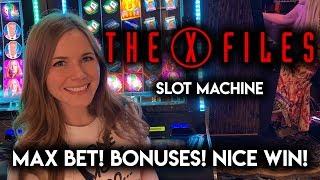 NEW! X Files Slot Machine! Both BONUSES! Awesome WIN!