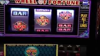 Triple Diamond 7's Wheel of Fortune Progressive $.25 Slot Machine Big Win & 3 Bonus Rounds