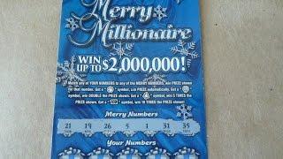 $20 Illinois Instant Lottery Ticket - Merry Millionaire Scratchcard Video