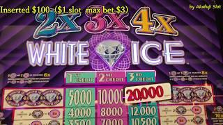 BIG WIN @ 2x3x4  WHITE ICE $1 Slot Machine Max Bet $3, San Manuel Casino, Akafujislot