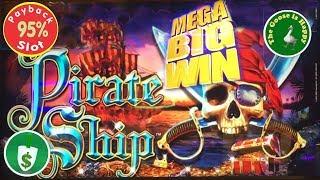 • Pirate Ship 95% Payback slot machine, Mega Big Win