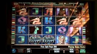 Crown of Egypt slot machine bonus win at Parx