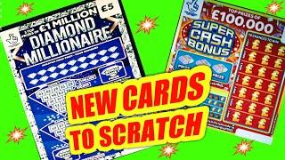 NEW SCRATCHCARDS ^ DIAMOND MILLIONAIR" ..SUPER CASH BONUS ...CARDS