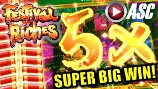 • SUPER BIG WIN! • FESTIVAL OF RICHES | FIRECRACKER FEATURE! Slot Machine Bonus (Konami)