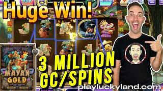 HUGE WIN ON MAYAN GOLD ⋆ Slots ⋆ 3,000,000GC/SPIN! ⋆ Slots ⋆ PlayLuckyland.com