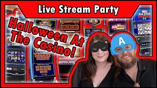 ⋆ Slots ⋆ LIVE Halloween Video Poker Party AT THE CASINO with Matt & Hollie! • The Jackpot Gents