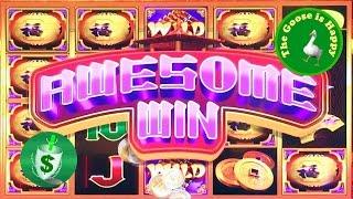 Lanterns of Gold slot machine, 2 DBG sessions, Big Win Happy Goose •