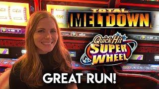 Quick Hit Super Wheel Slot Machine! BONUSES! Great Run!!