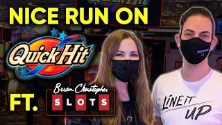 AWESOME WINNING RUN! Quick Hit Slot Machine! With Special Guest @Brian Christopher Slots