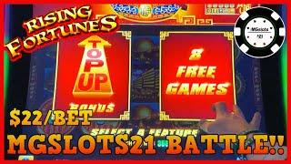 •️HIGH LIMIT RISING FORTUNES JIN JI BAO XI NICE COMEBACK  •️$22 SPIN BONUS Slot Machine