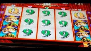 BIG WIN $5 BET BONUS!  10 FREE SPINS on MY FAVORITE Slot Machine KONAMI Temple of Riches