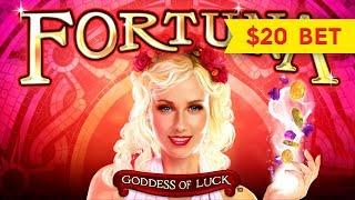 Fortuna Goddess Of Luck Slot - DOUBLE RETRIGGER - $10 | $20 Bets!