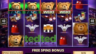 TED Video Slot Game with a THUNDER BUDDIES FREE SPIN BONUS