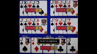 Hit Four Jacks (on 2 of 5) Playing Five Play Video Poker @Paris, Las Vegas