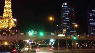 Driving the Las Vegas Strip in AT NIGHT 2013 HD - Part 1 / 2 Great Ride - Beautiful Views!
