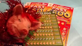 Scratchards..2x Millionaire 7's...2x FAST 500...9x LUCKY....with piggy