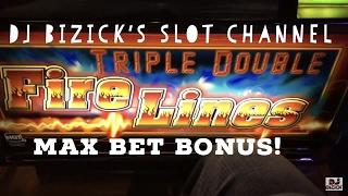 *~ MAX BET BONUS~* Triple Double Fire Lines Slot Machine! ~ KEWADIN CASINO! ~ BIZICK • DJ BIZICK'S S
