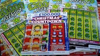Scratchcard final..Saturday ..£25.00 of cards..Winter Wonder lines..Jewel Smash..£20,000 Green