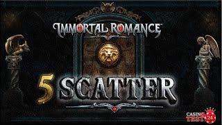 5 SCATTER on Immortal Romance - BIG WIN - Microgaming Slot - 1,50€ BET!