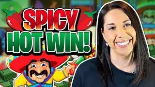 SLOT QUEEN GETS A SPICY HOT WIN ! DROP THOSE PEPPERS BABY !
