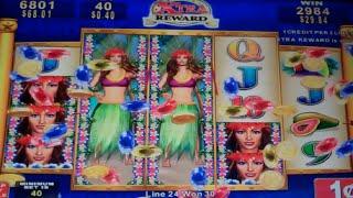 Legends of Paradise Slot Machine Bonus + NICE Line Hit - 10 Free Games w/ Mystery Reveals, Nice Win