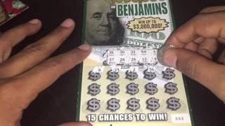 $10 New York Lottery Benjamins scratch off