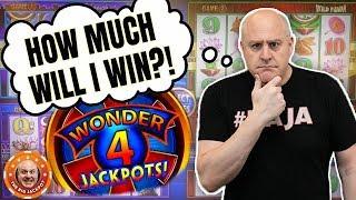 •$10 A SPIN! •I WONDER HOW MUCH I'LL WIN?! •Wonder 4 Jackpots Slot Play!