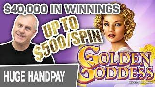 ⋆ Slots ⋆ $40,000 in WINNINGS! Golden Goddess JACKPOT HANDPAY FRENZY ⋆ Slots ⋆ Up to $500 PER SPIN