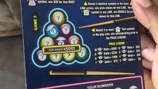 Run The Table pool scratch offs from CT lottery