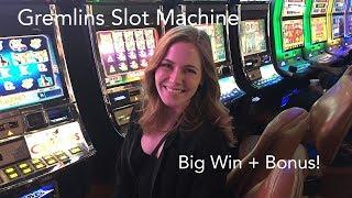 Gremlins Slot Machine Max Bet! BIG Win! Bonus! Nice Wild Feature!!!