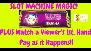MAJOR PROGRESSIVE WIN PLUS A VIEWERS 1ST HAND PAY!!