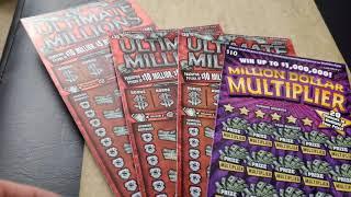 $100 SESSION OF CA LOTTERY SCRATCHERS. $30 ULTIMATE MILLIONS & $10 MILLION DOLLAR MULTIPLIER