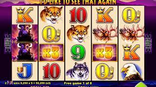 BUFFALO Video Slot Casino Game with a FREE SPIN BONUS