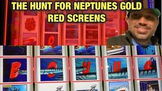 VGT SLOT THE HUNT FOR NEPTUNE'S GOLD AT RIVER SPIRIT CASINO LIVE PLAY WITH RED SCREENS !!!