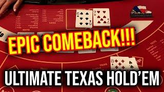 EPIC COMEBACK!!! CAN I WIN 10 IN A ROW!!? ULTIMATE TEXAS HOLD'EM!!!