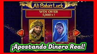 Probando Tragamonedas Nuevo con Dinero Real ★ Slots ★ Ali Baba's Luck Juego de Casino Online!
