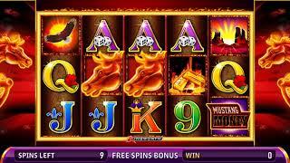 MUSTANG MONEY 2 Video Slot Casino Game with a RETRIGGERED MUSTANG MONEY 2 FREE SPIN BONUS
