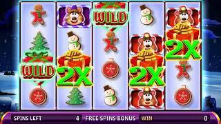 JINGLE BEARS Video Slot Casino Game with a SANTA'S SLEIGH FREE SPIN BONUS