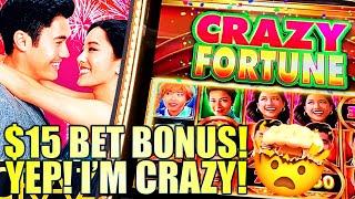OFFICALLY CRAZY! ⋆ Slots ⋆ CHASING A $15 BET BONUS ON CRAZY RICH ASIANS Slot Machine (Aristocrat Gaming)