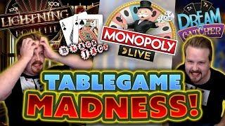 MOST INSANE Table Game Stream EVER - Monopoly Live, Blackjack, Roulette and more!