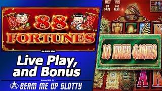 88 Fortunes Slot - Live Play, Nice Win in Free Spins Bonus
