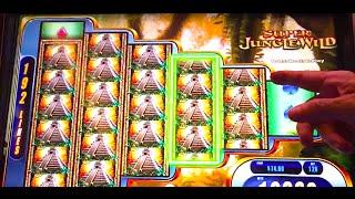 BIG WIN! LIVE PLAY "SUPER JUNGLE WILD" Slot Machine Bonus