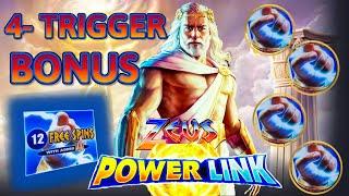 NEW SLOT ⋆ Slots ⋆️HIGH LIMIT Power Link Zeus (2) $20 Bonus Rounds Slot Machine Casino