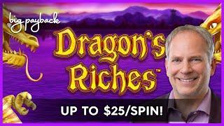 Lightning Link Dragon's Riches Slot - I HAVE THE LUCK - UP TO $25/SPIN!
